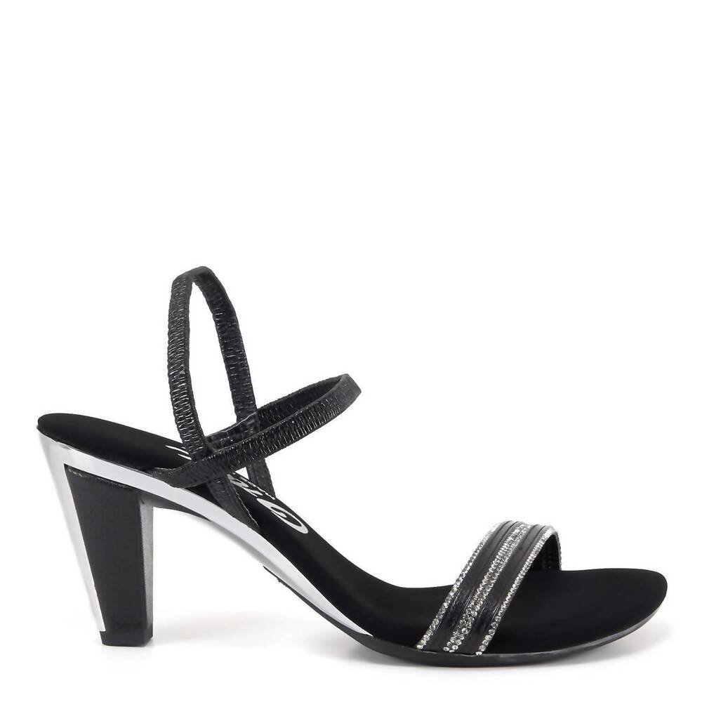 NEW ONEX women's roxi heels in black/silver